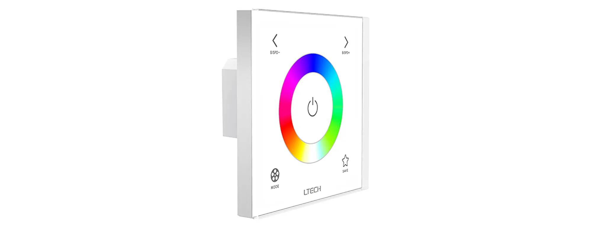 E3S  RF2.4GHz RGBW Touch Panel, PWM Power O/P, RGBW Dim, 12/24Vdc, 288W 12A, Single/Multi Zone Support.